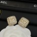 BRINCO CHANEL QUADRADO STRASS